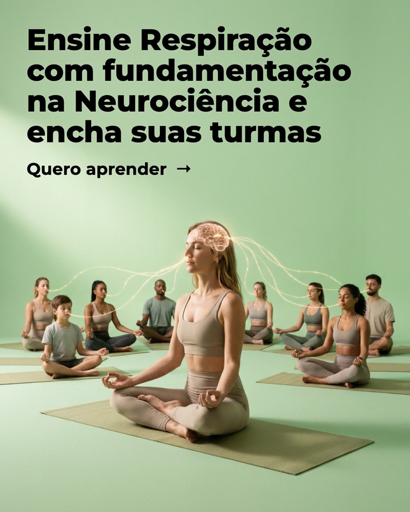 Arte surreal sobre Respiração e Neurociência no Yoga