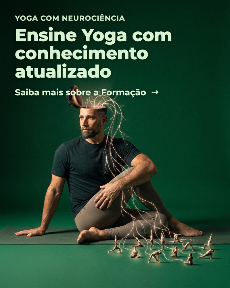 Arte surreal sobre o estudo do Yoga fundamentado na Neurociência