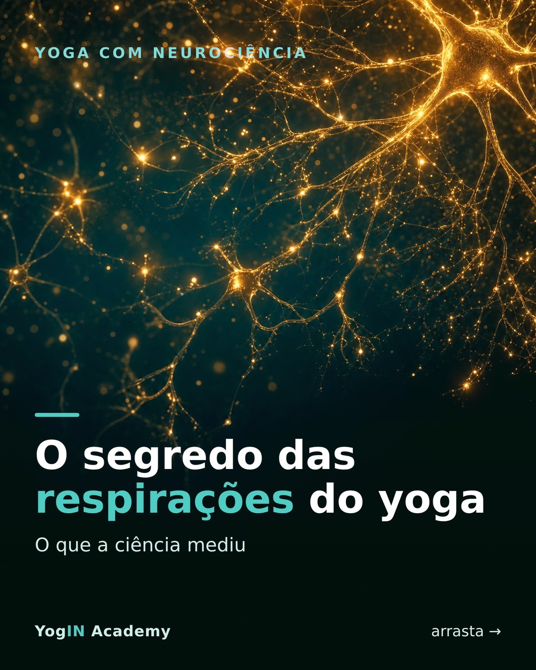 Post do Instagram sobre a ciência da respiração no yoga